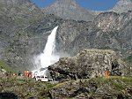 Le cascate del Serio viste dall'Osservatorio faunistico di Maslana (Valbondione) il 20 sett.08 - FOTOGALLERY 